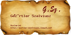 Gürtler Szalviusz névjegykártya